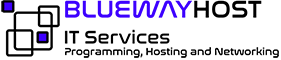 Bluewayhost logo, domain és webtárhely